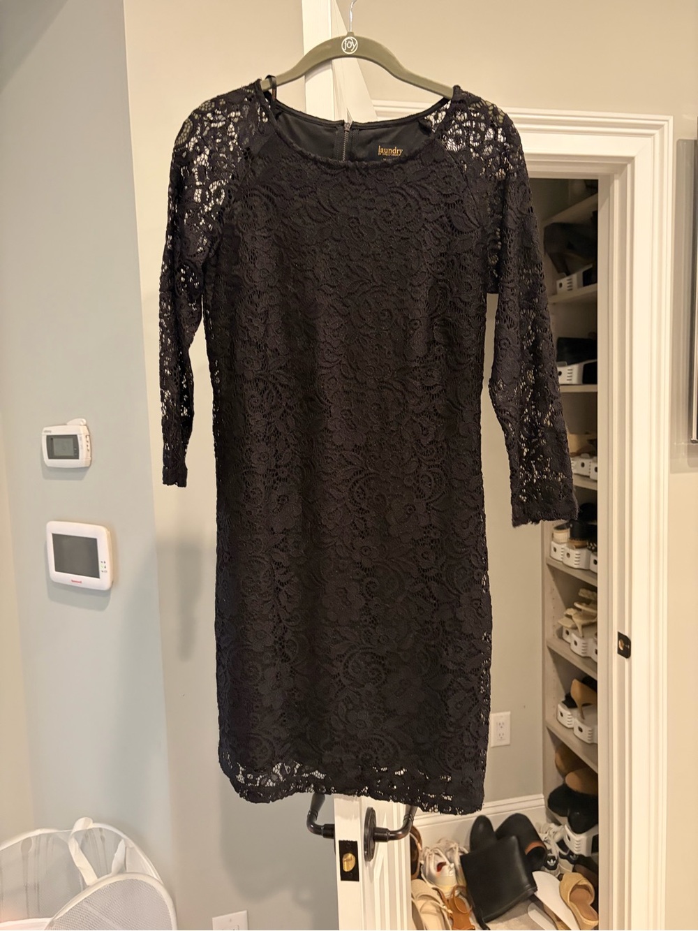 Laundry By Shelli Segal Black Lace Shift Dress